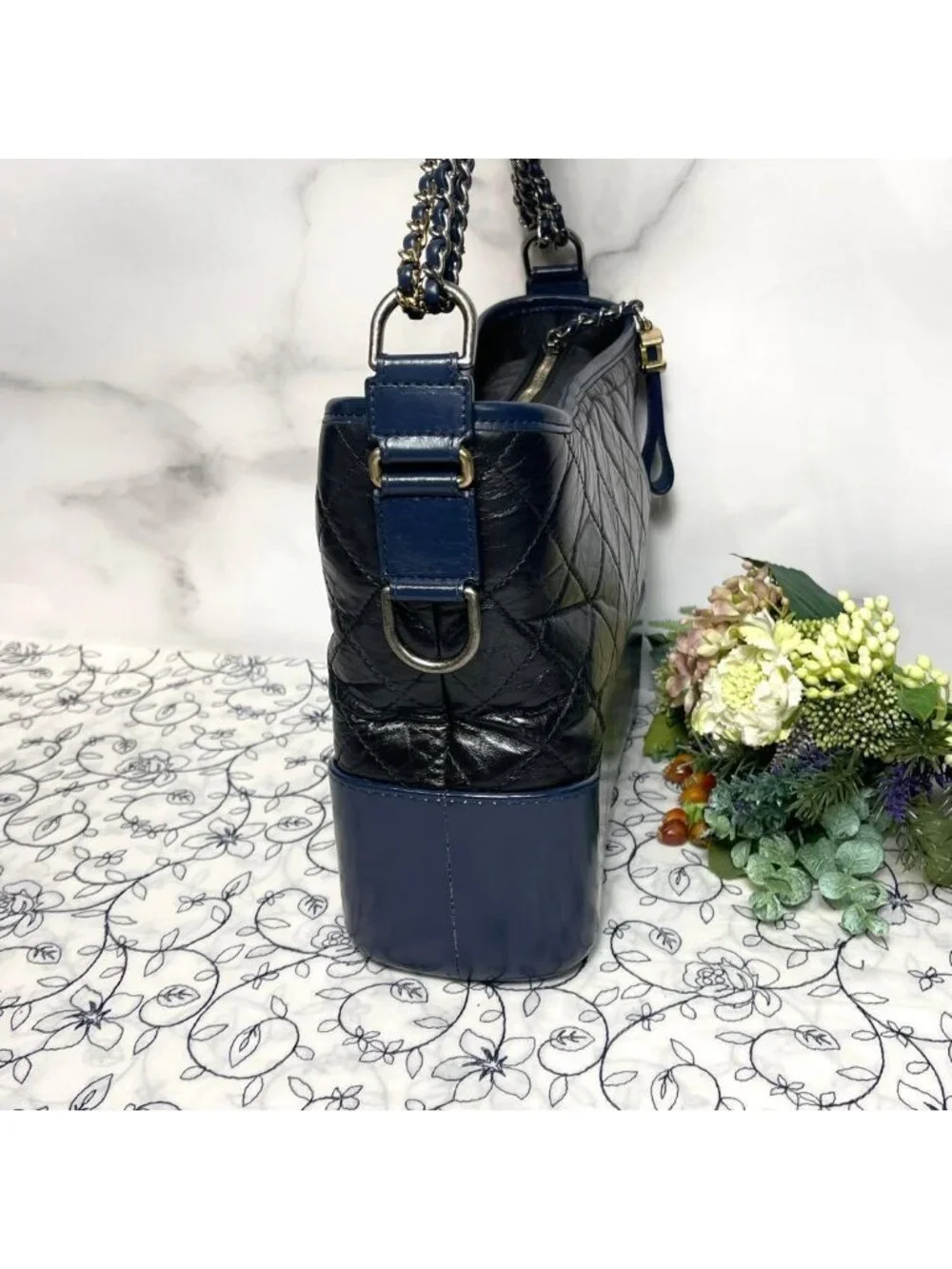 Chanel Gabrielle Bicolor Quilted Handbag